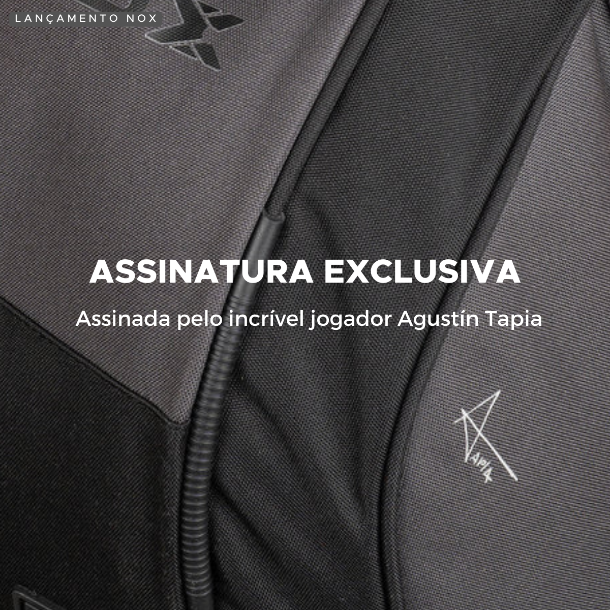 RAQUETEIRA BEACH TENNIS PADEL AT10 XXL NOX CINZA E VERMELHO