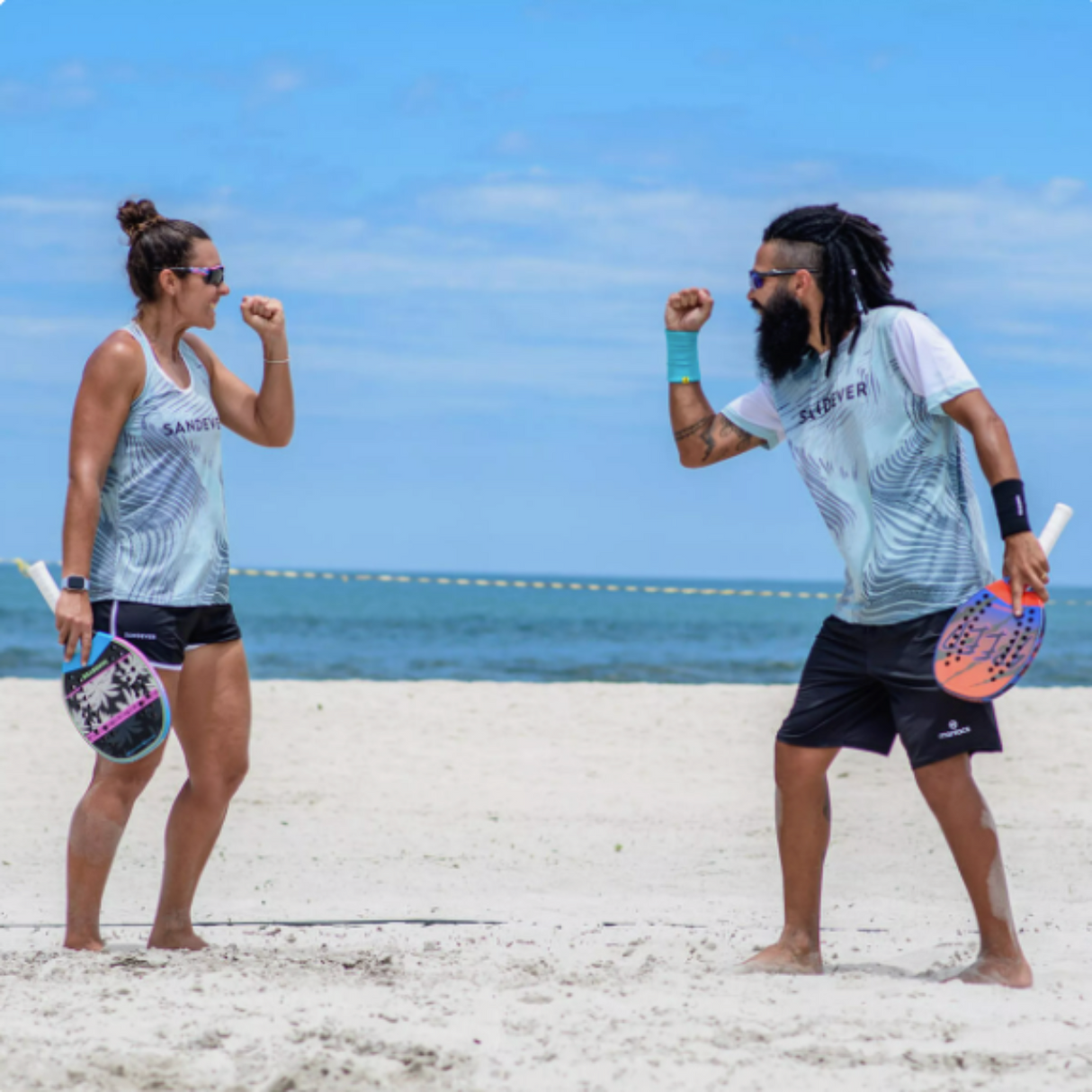 Raquete de Beach Tennis Sandever Speed Btr 990 Carbon Kevlar