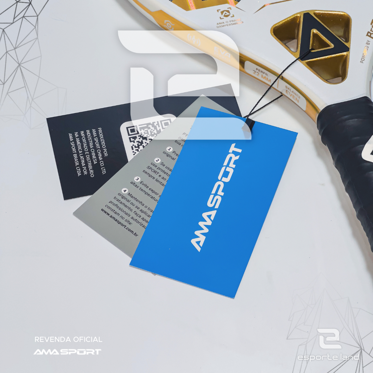 Raquete de Beach Tennis Kronos White Hugo Russo Amasport