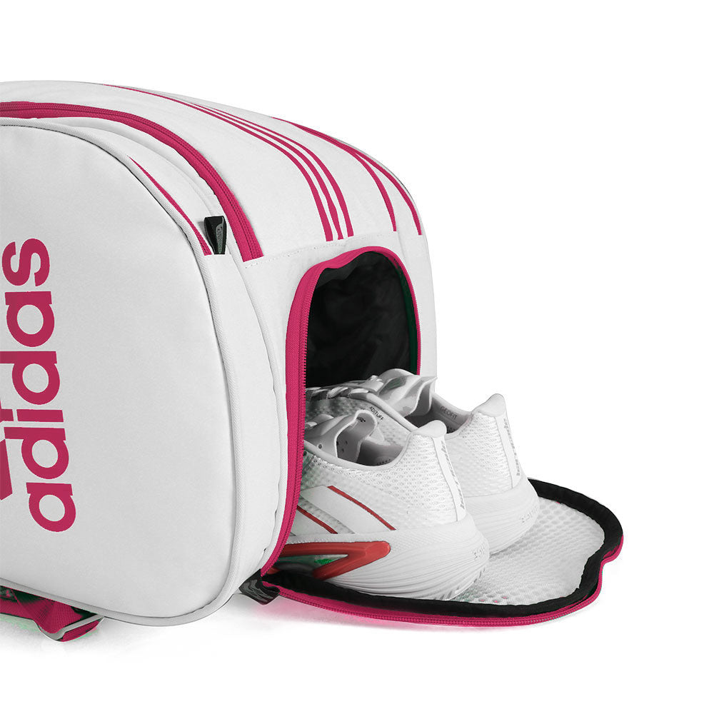 RAQUETEIRA ADIDAS MULTIGAME BEACH TENNIS E PADEL BRANCO/ROSA
