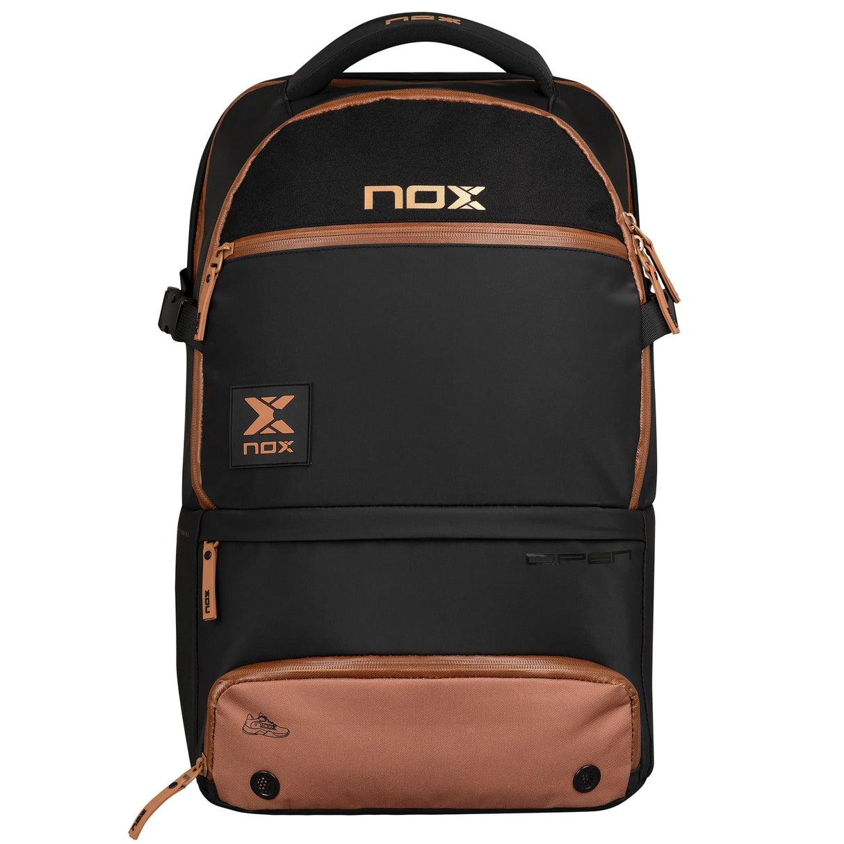 MOCHILA RAQUETEIRA BEACH TENNIS PADEL OPEN SERIES NOX MARROM