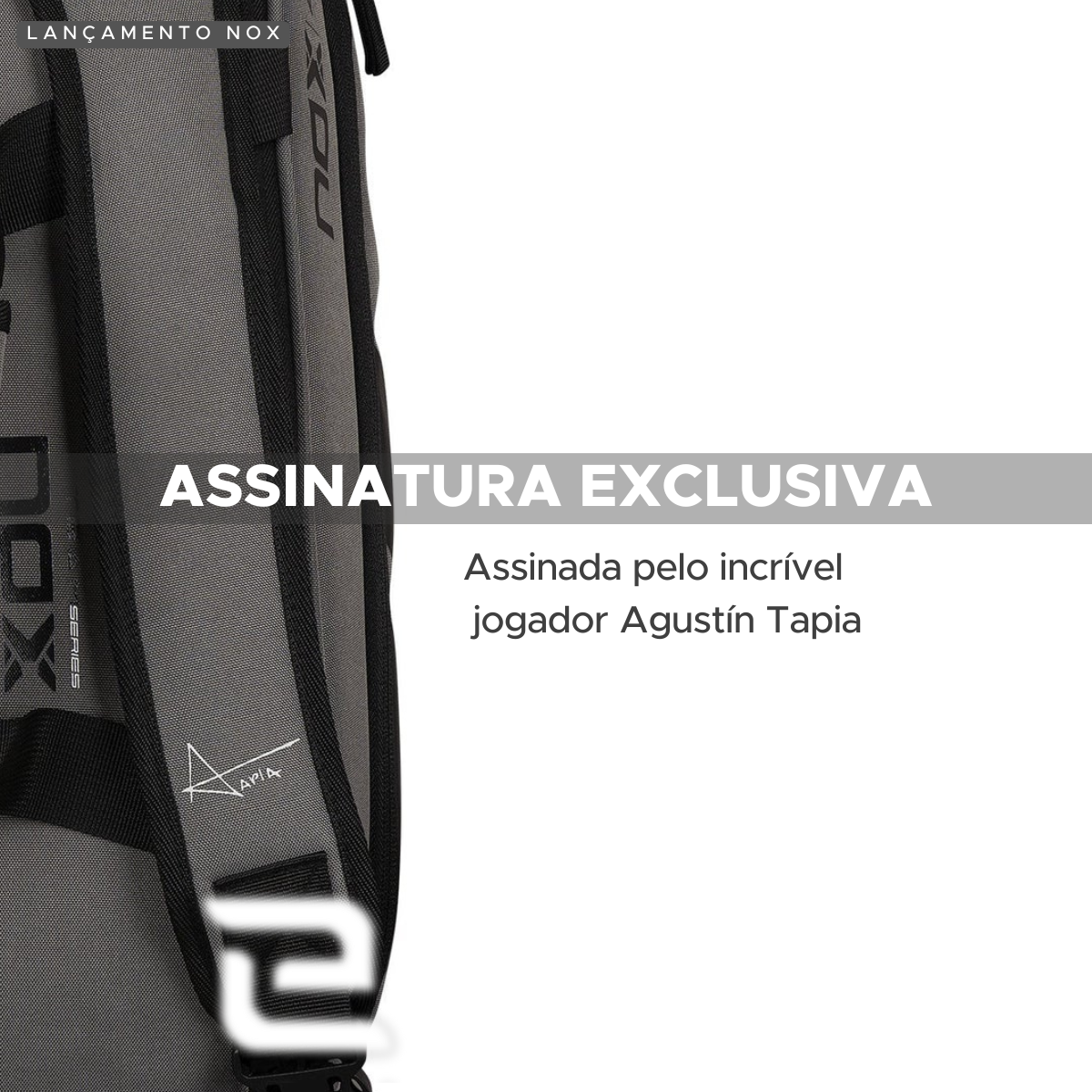 RAQUETEIRA BEACH TENNIS PADEL AT10 TEAM CINZA PRETO NOX NOVA