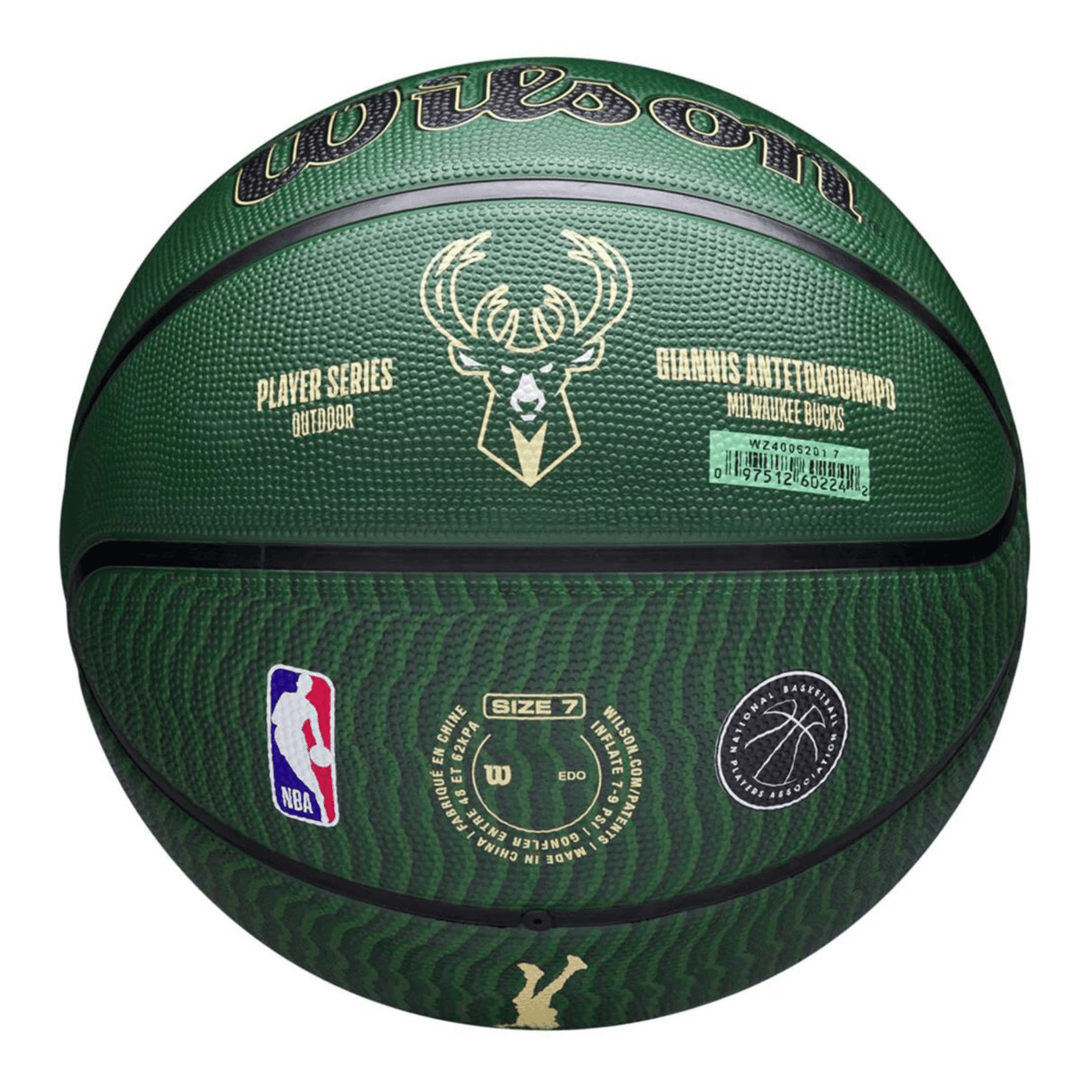 BOLA BASQUETE WILSON GIANNIS MILWAUKEE BUCKS NBA ICON SIZE 7