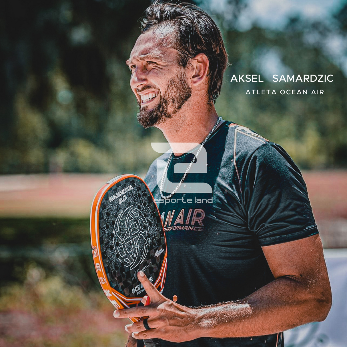 RAQUETE DE BEACH TENNIS OCEAN AIR BAZOOKA 6.0 CARBONO 15K