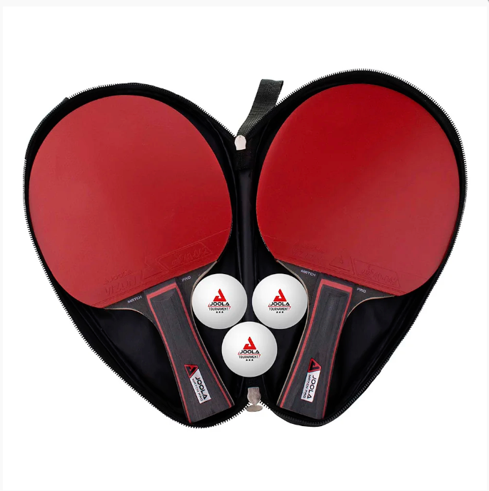 Kit Tenis de Mesa JOOLA Duo Set Pro Raquetes Bolas e Capa