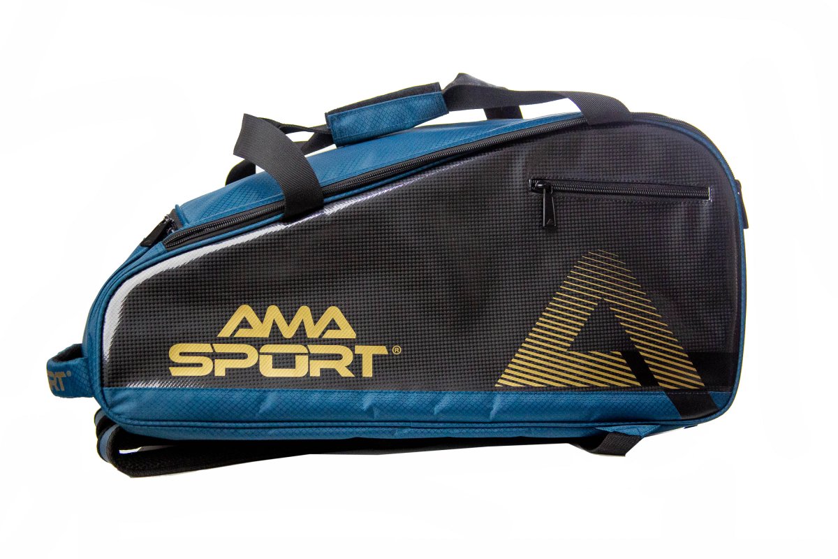 RAQUETEIRA BEACH TENNIS SPORT TOUR AZUL/DOURADO - AMASPORT