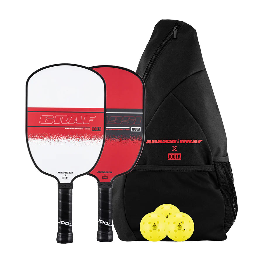 Kit Raquete De Pickleball Joola + Bolsa + Bolinhas Agassi