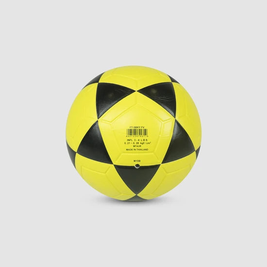 BOLA MIKASA FT-5 COURO SINTETICO LAMINADO AMARELO E PRETO