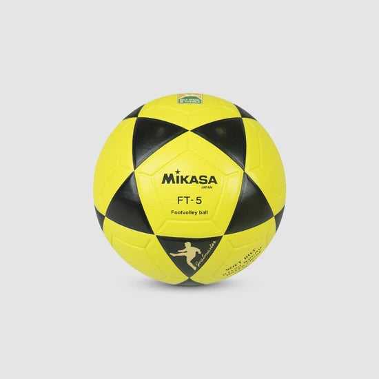 BOLA MIKASA FT-5 COURO SINTETICO LAMINADO AMARELO E PRETO