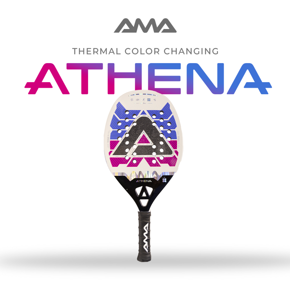 Raquete de Beach Tennis Athena Amasport Carbono 3K +Brindes