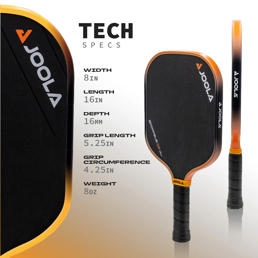 Raquete de Pickleball JOOLA Scorpeus Collin Johns 3S 16MM