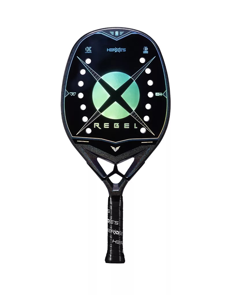 Raquete de Beach Tennis Heroes Rebel Spoto Carbono 3K Nova