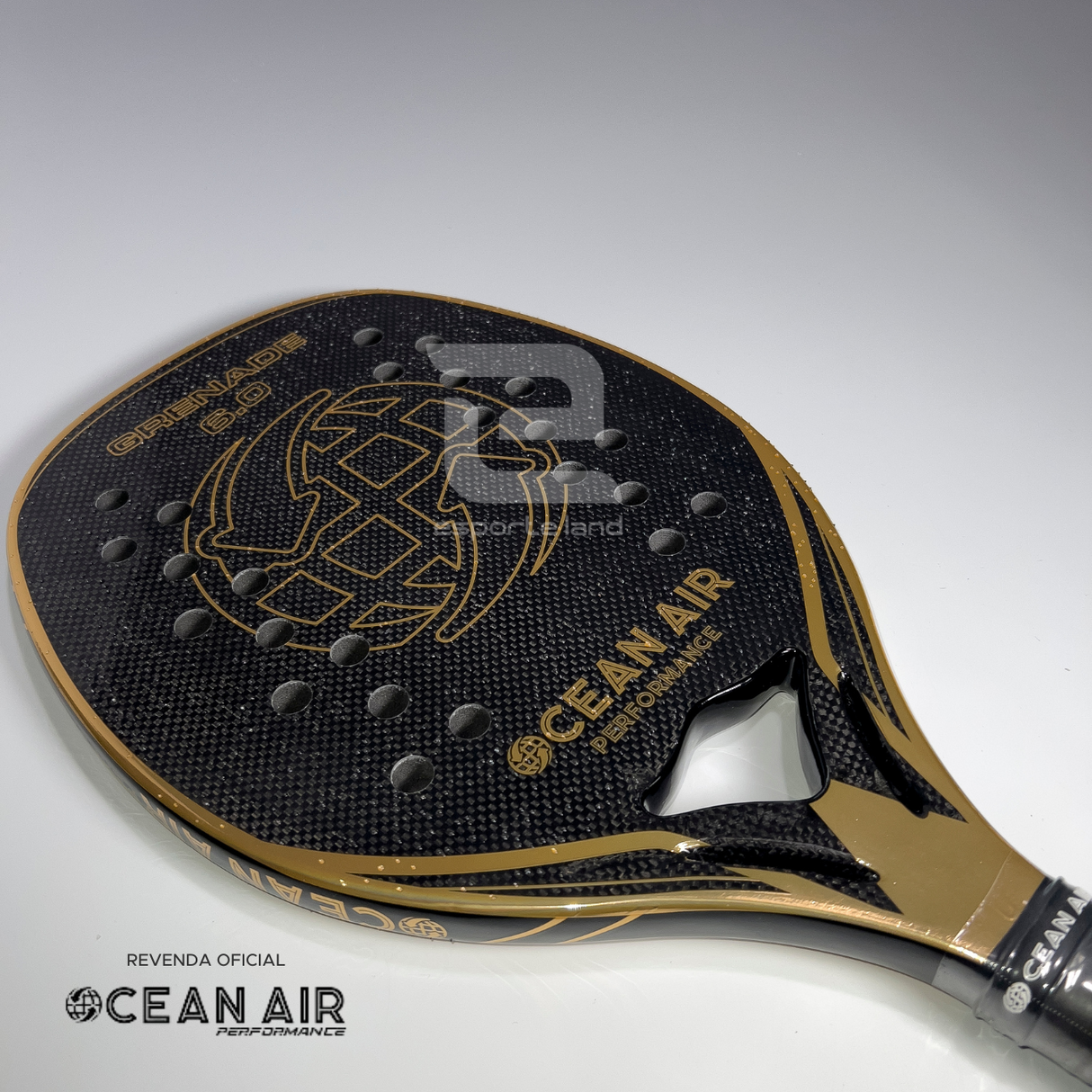 RAQUETE DE BEACH TENNIS OCEAN AIR GRENADE 6.0 CARBONO 3K