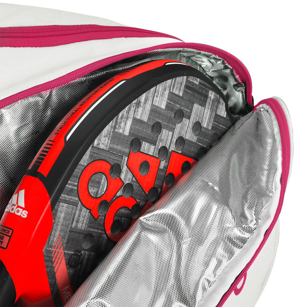 RAQUETEIRA ADIDAS MULTIGAME BEACH TENNIS E PADEL BRANCO/ROSA