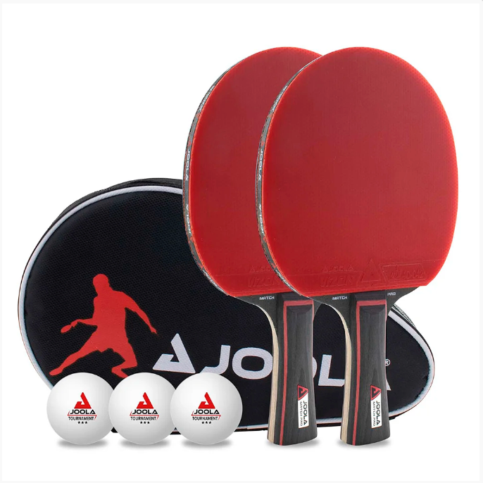 Kit Tenis de Mesa JOOLA Duo Set Pro Raquetes Bolas e Capa