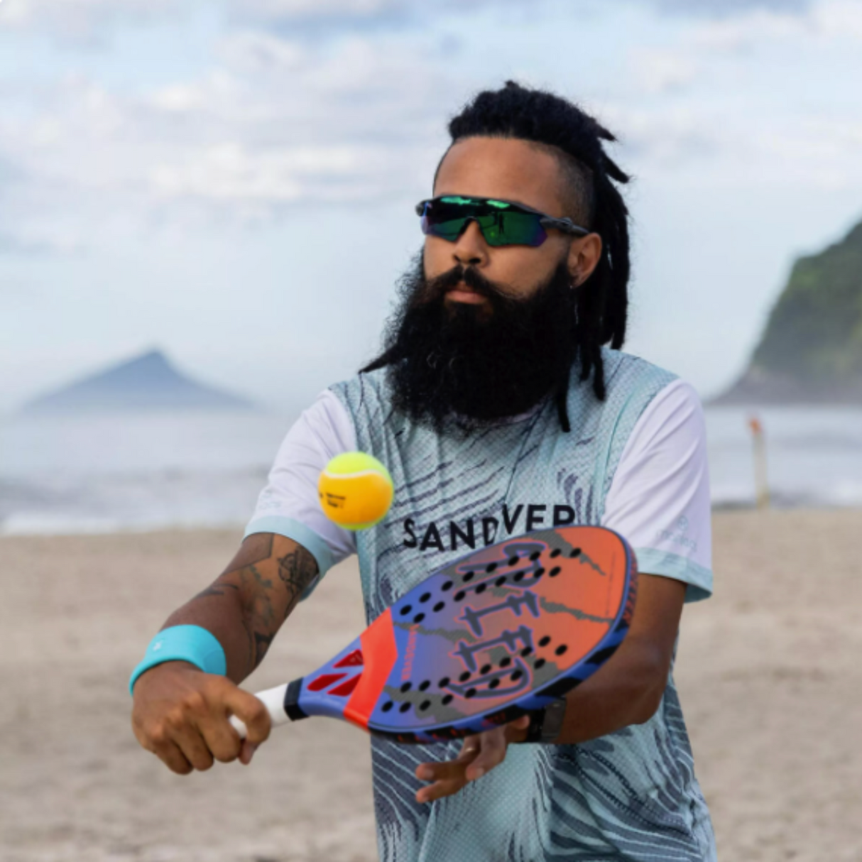 Raquete de Beach Tennis Sandever Speed Btr 990 Carbon Kevlar