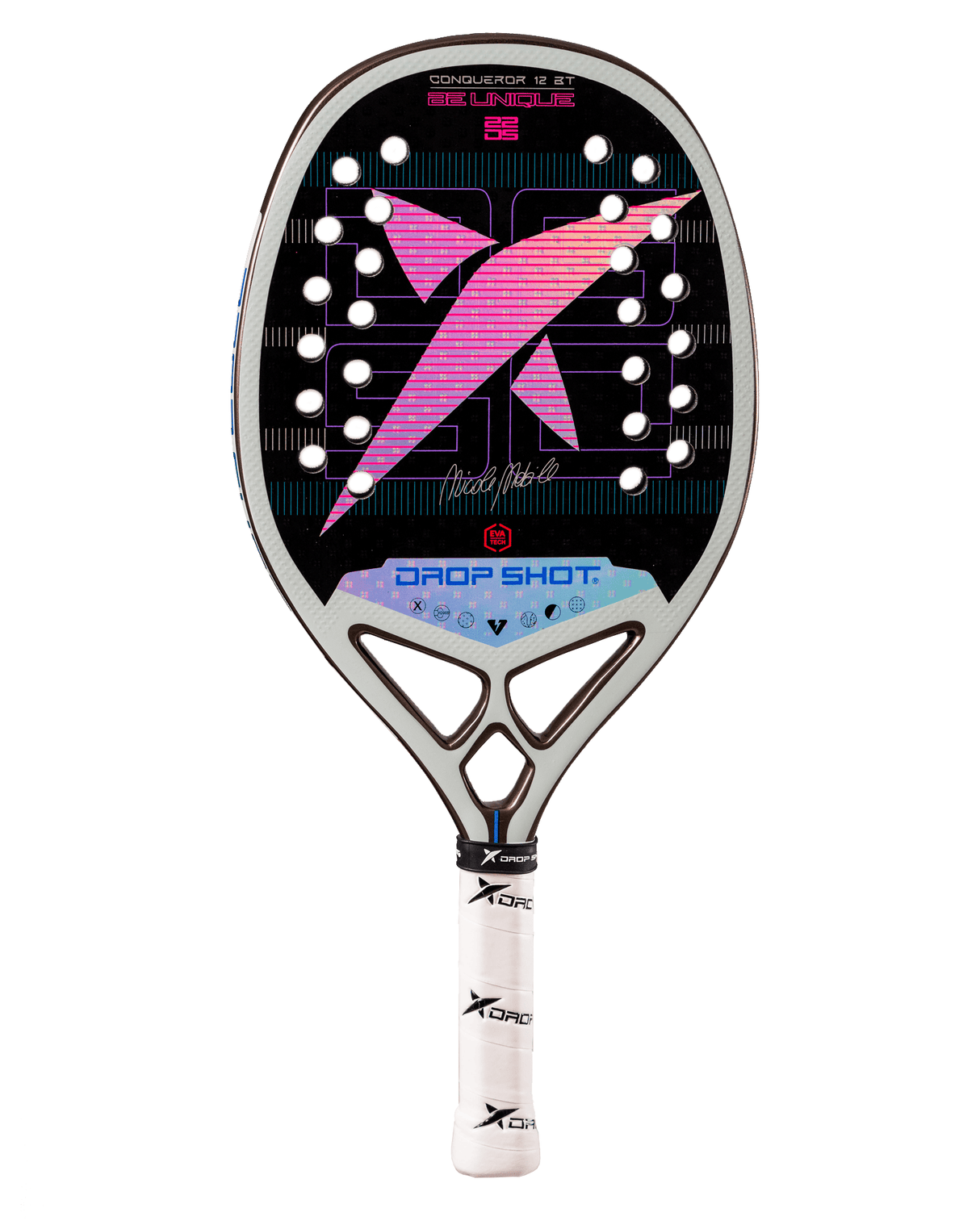 Raquete de beach tennis DROP SHOT CONQUEROR 12.0 BT NICOLE NOBILE