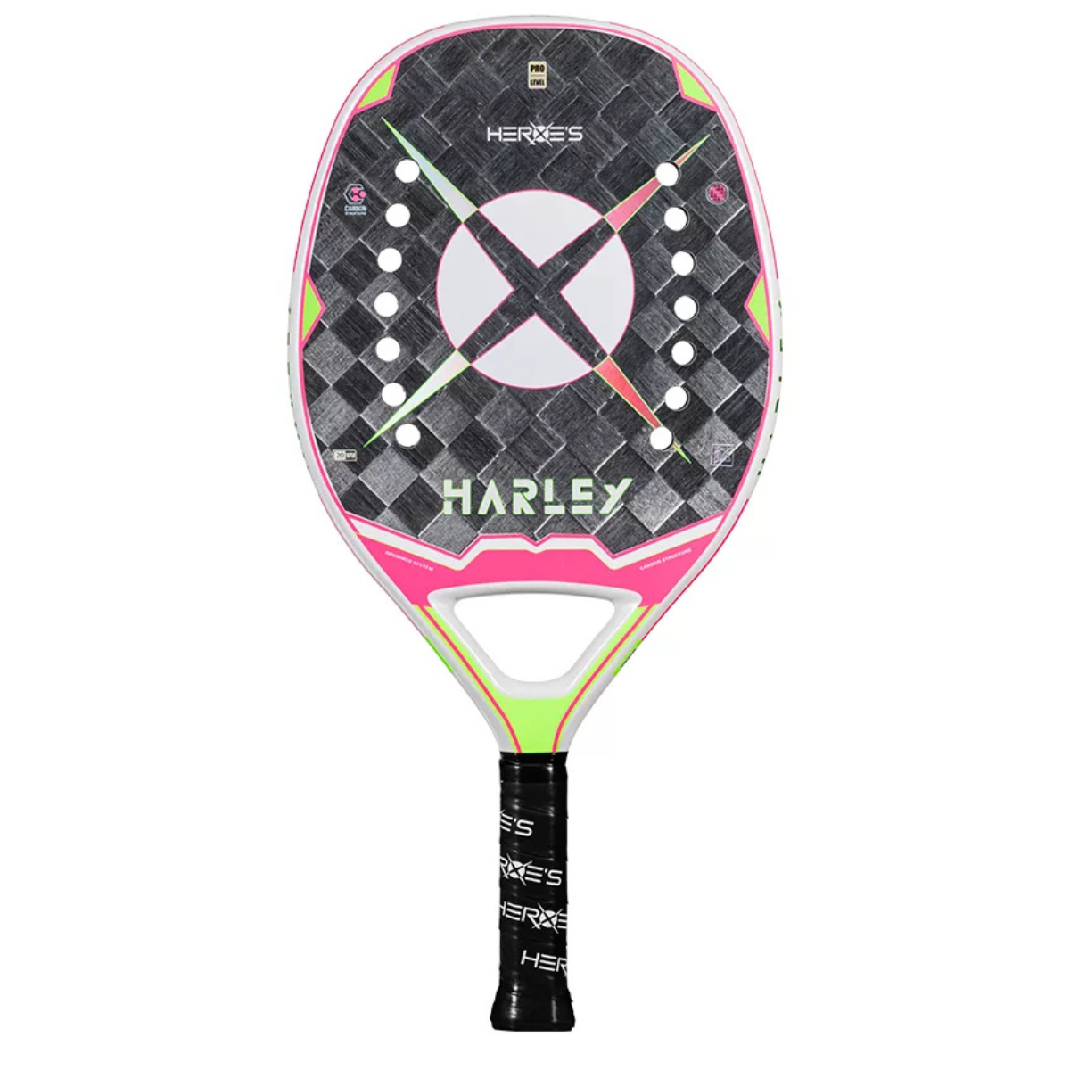 Raquete de Beach Tennis Heroes Harley Carbono Aluminizado 18