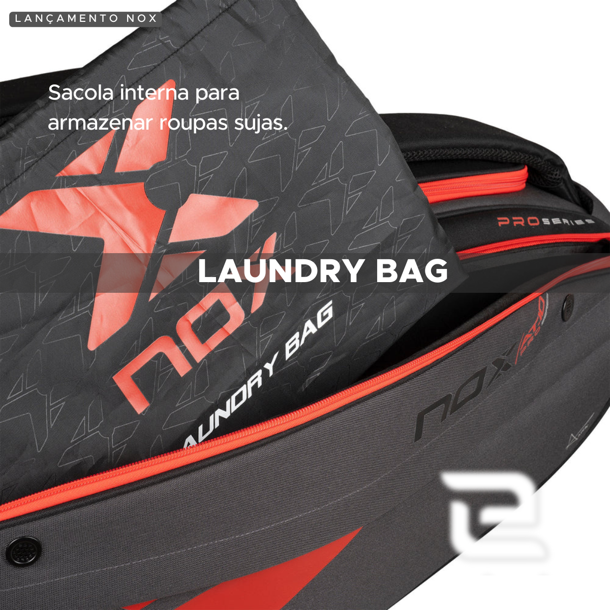 RAQUETEIRA BEACH TENNIS PADEL AT10 XXL NOX CINZA E VERMELHO