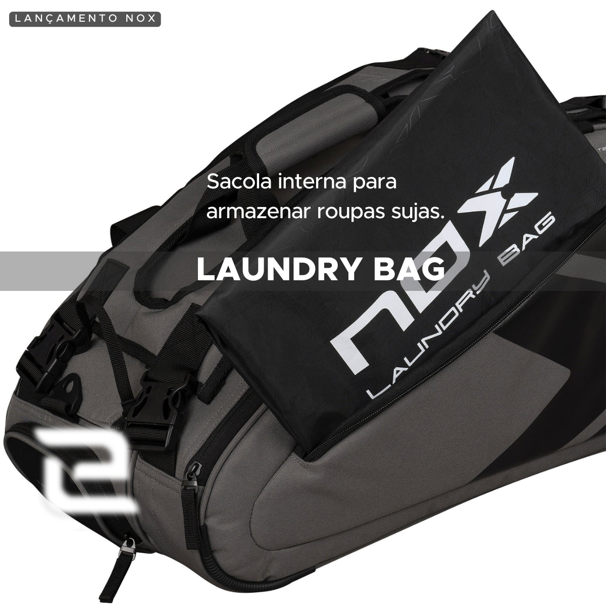 RAQUETEIRA BEACH TENNIS PADEL AT10 TEAM CINZA PRETO NOX NOVA