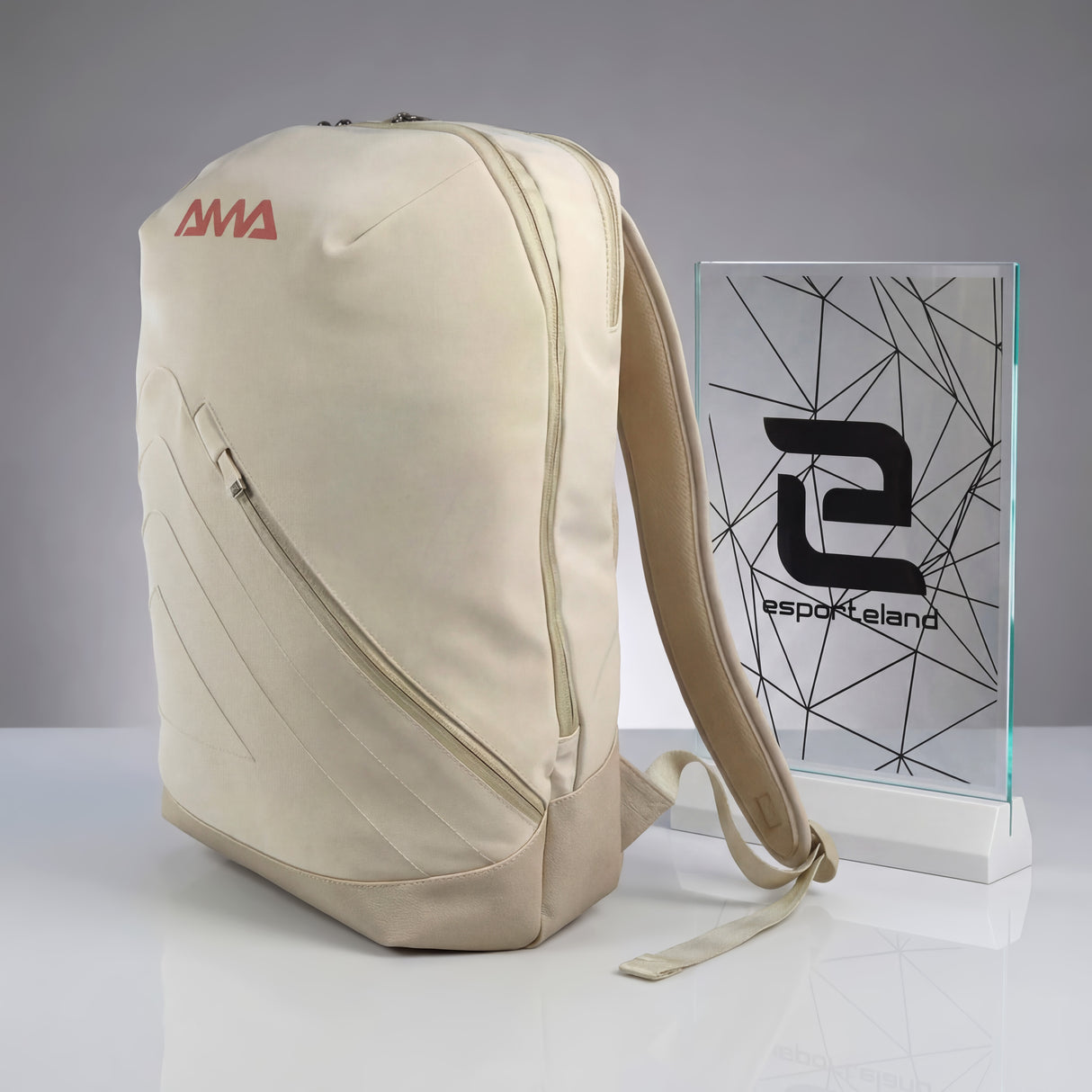 Mochila Amasport Beach Tenis Couro Premium Branca Soft Touch