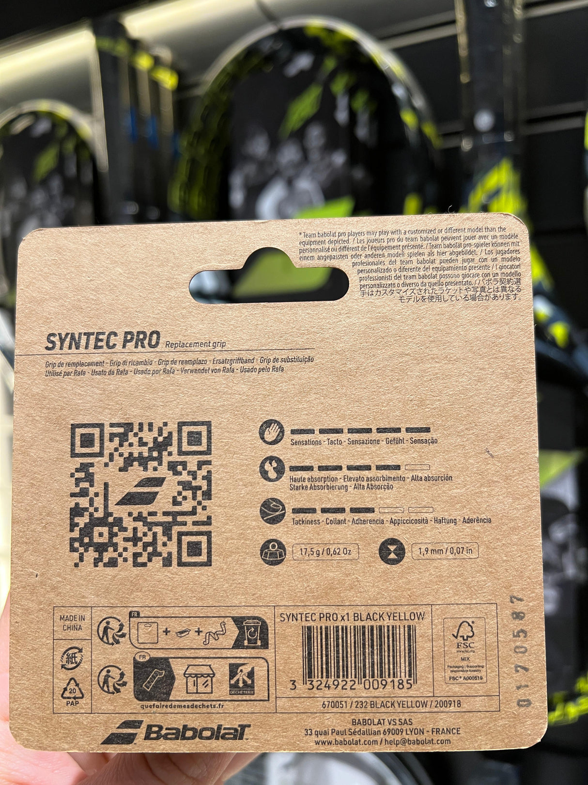 Cushion Grip Babolat Syntec Pro Feel Alcaraz Aero +Absorção