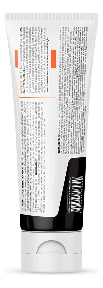 Toff Creme Nanotérmico N3 Alivio Muscular Ativa Circulação