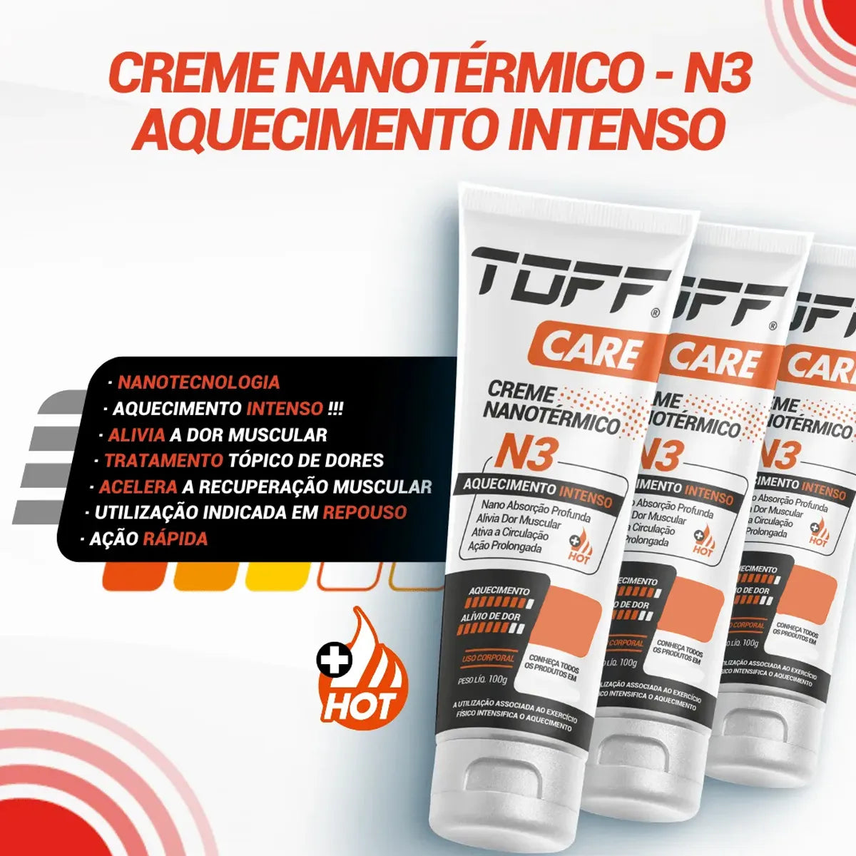 Toff Creme Nanotérmico N3 Alivio Muscular Ativa Circulação