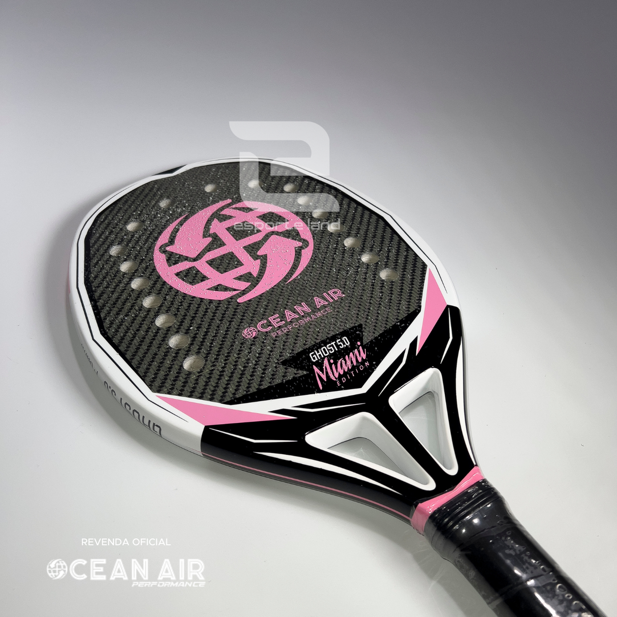 RAQUETE DE BEACH TENNIS OCEAN AIR GHOST 5.0 MIAMI ED KEVLAR