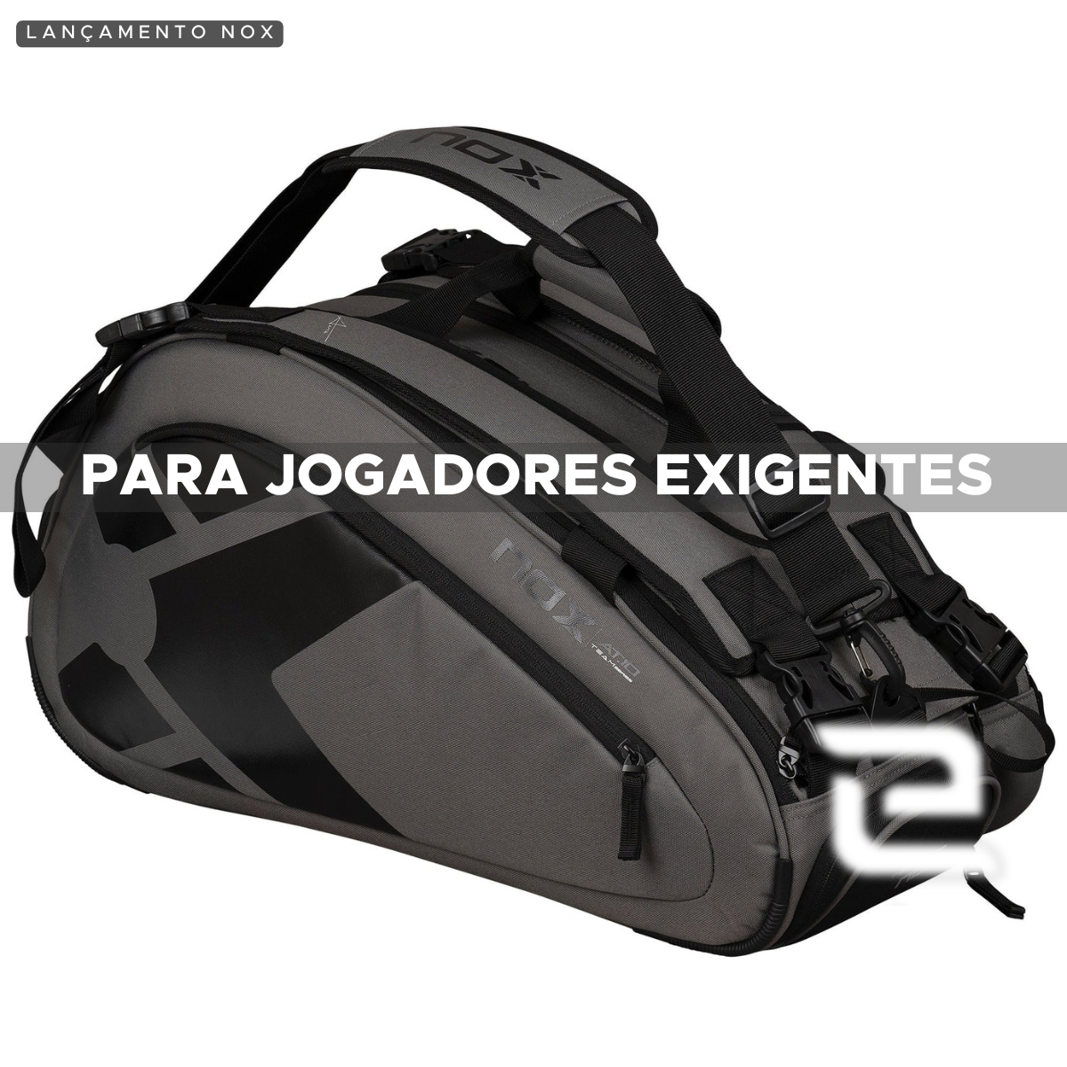 RAQUETEIRA BEACH TENNIS PADEL AT10 TEAM CINZA PRETO NOX NOVA