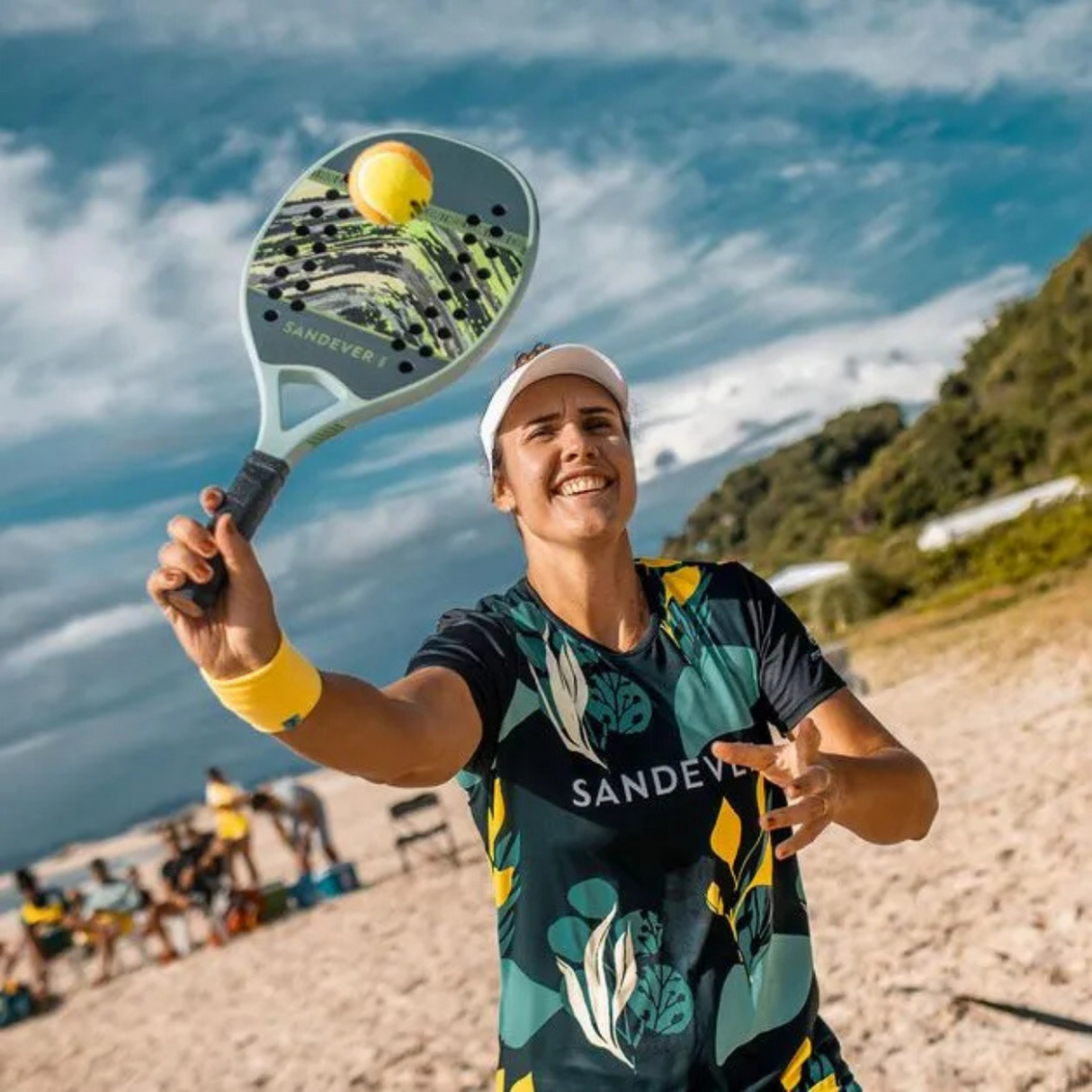 Raquete de Beach Tennis Sandever Control Carbono 12K Verde