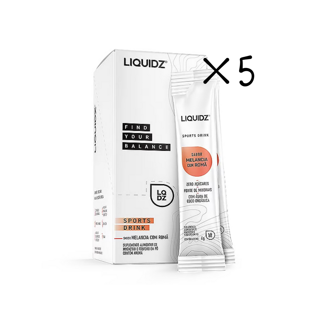Liquidz Isotonico Natural Hidratação Eficiente 5 Unidades