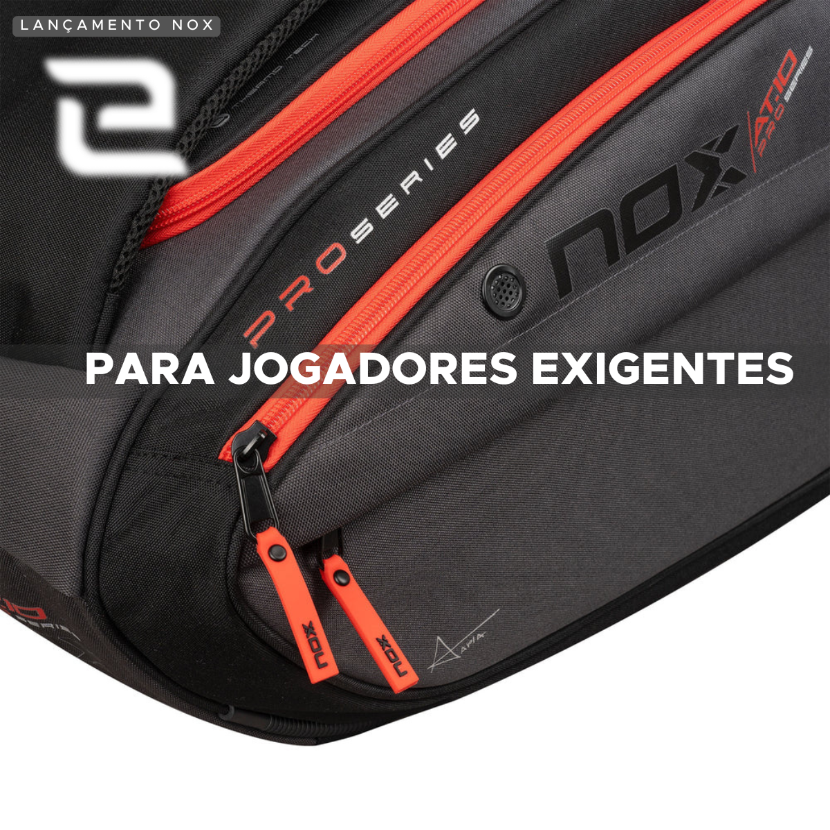 RAQUETEIRA BEACH TENNIS PADEL AT10 XXL NOX CINZA E VERMELHO