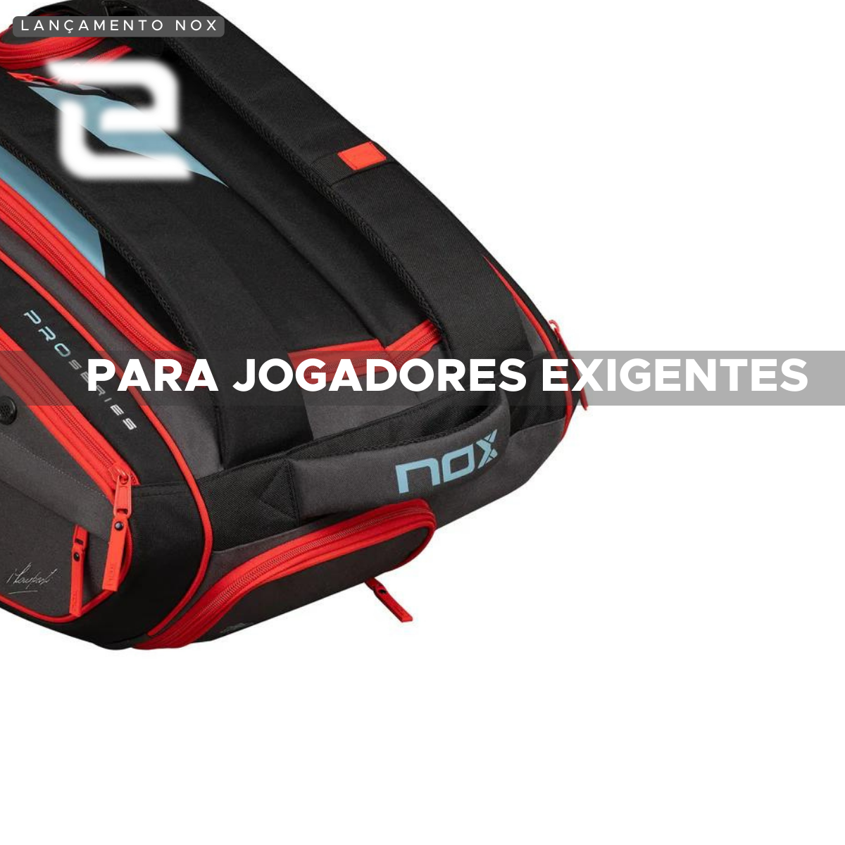 RAQUETEIRA BEACH TENNIS PADEL ML10 XL COMP NOX CINZA E AZUL