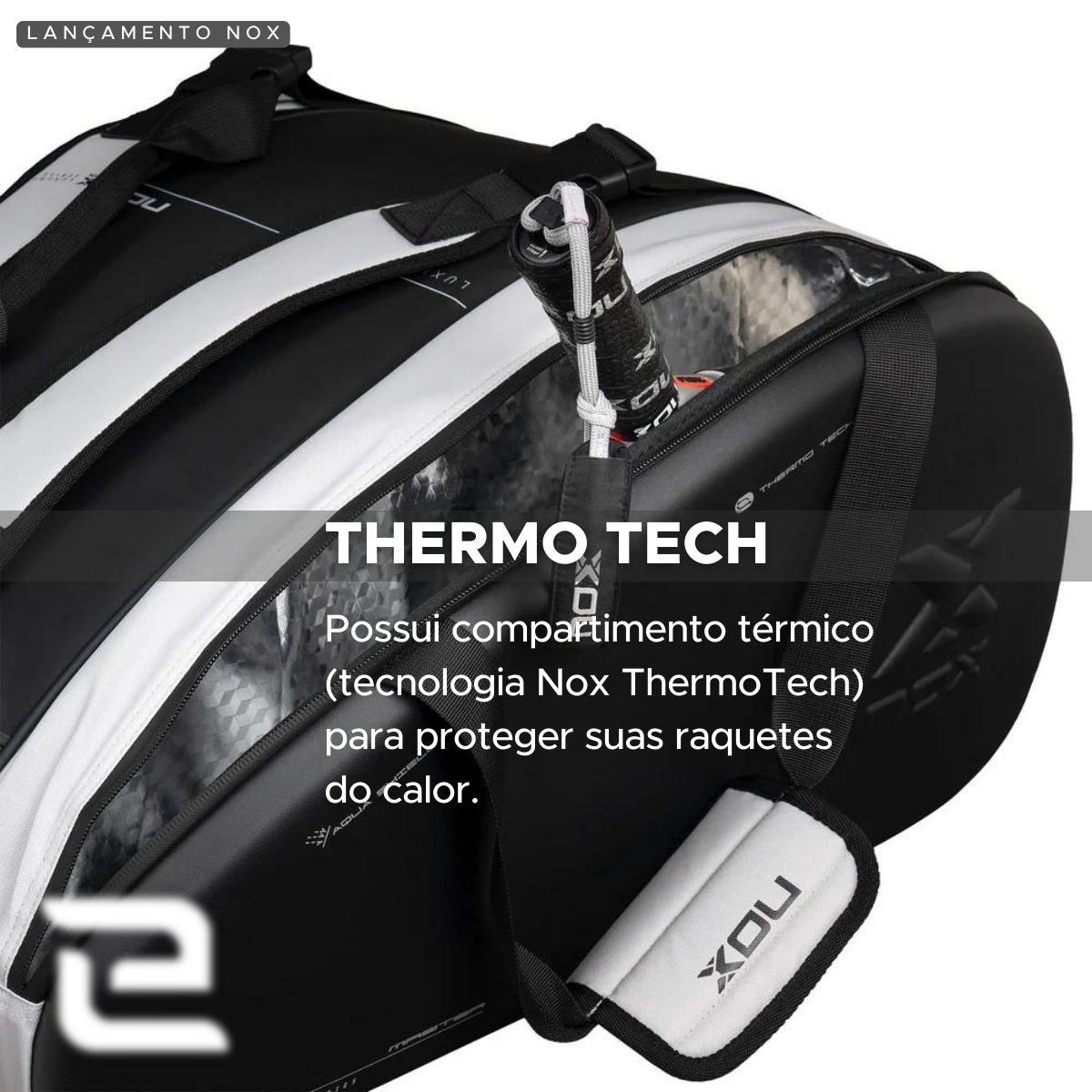 RAQUETEIRA DE BEACH TENNIS PADEL LUXURY MASTER SERIES NOX