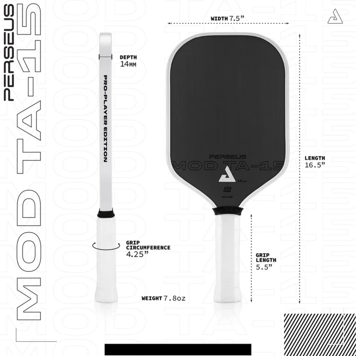 Raquete de Pickleball Joola Perseus Mod Ta15 Ben Johns 14MM