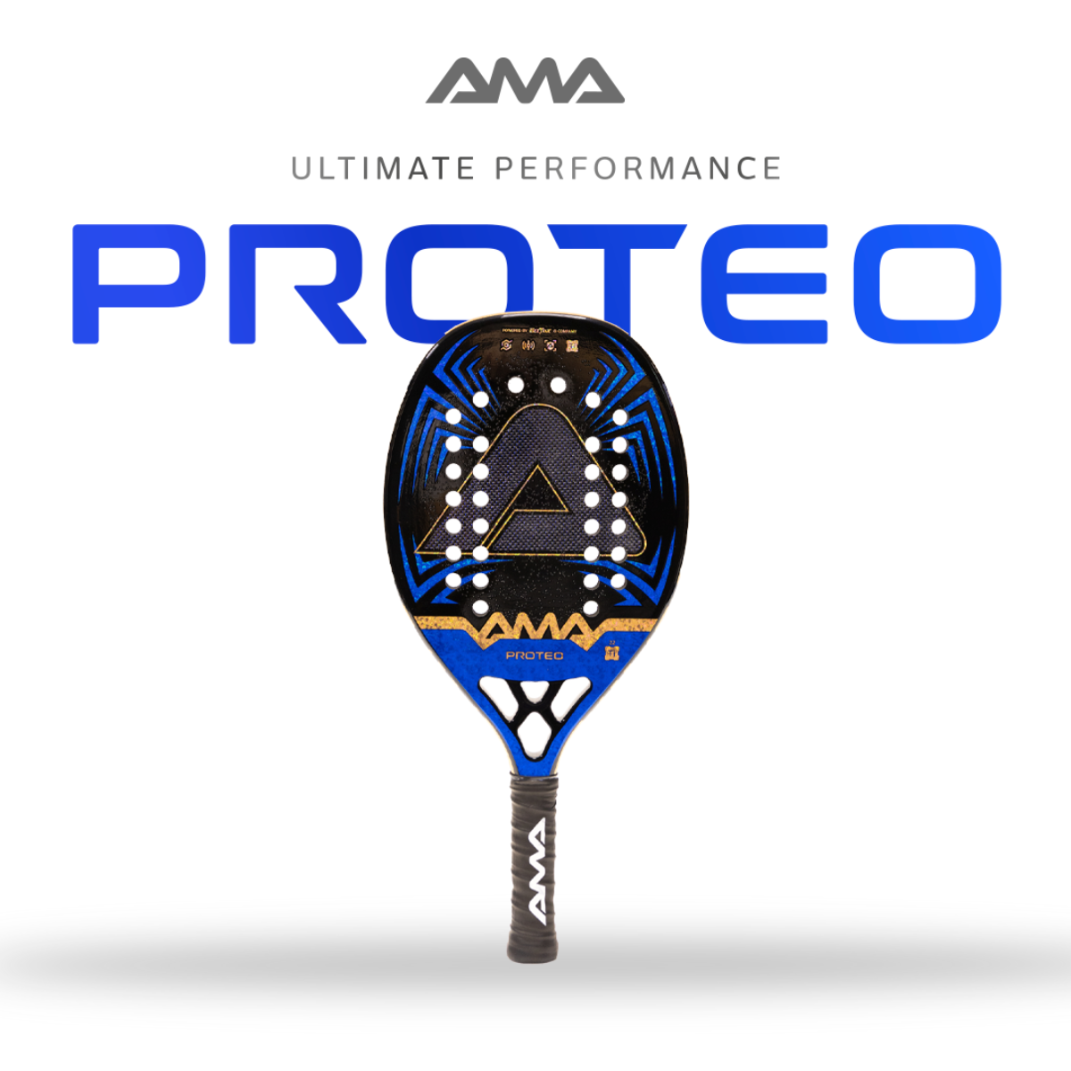 Raquete de Beach Tennis Proteo Amasport Carbono 3K +Brindes