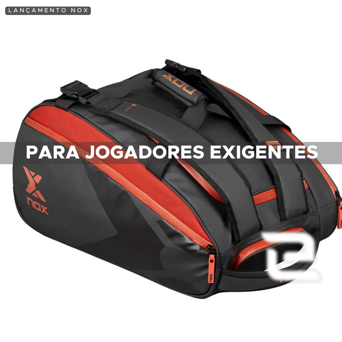 RAQUETEIRA DE BEACH TENNIS PADEL OPEN SERIES NOX BLACK RED