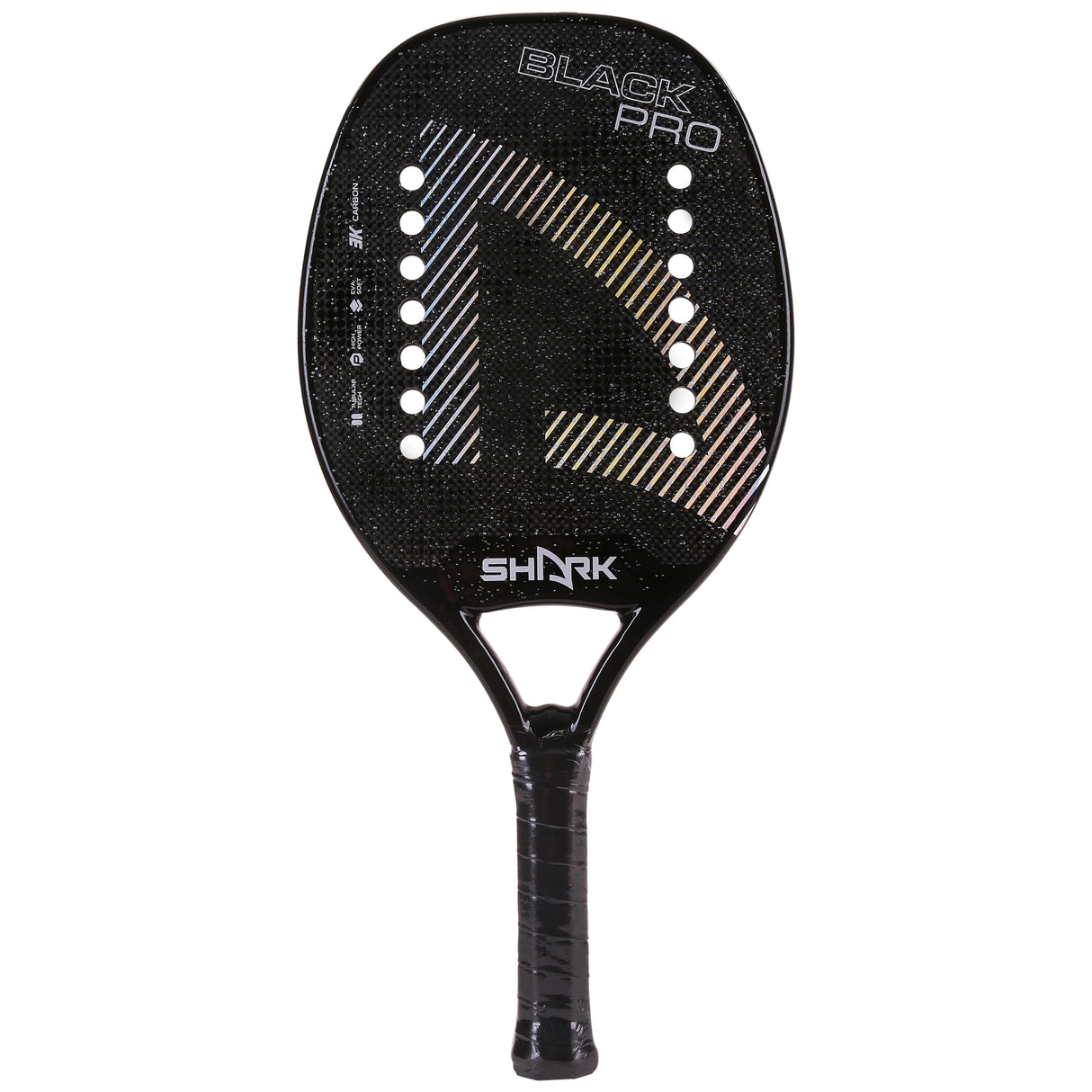 Raquete Beach Tennis Shark Black Pro 2024 Carbono 3k - BT BLACK - 4