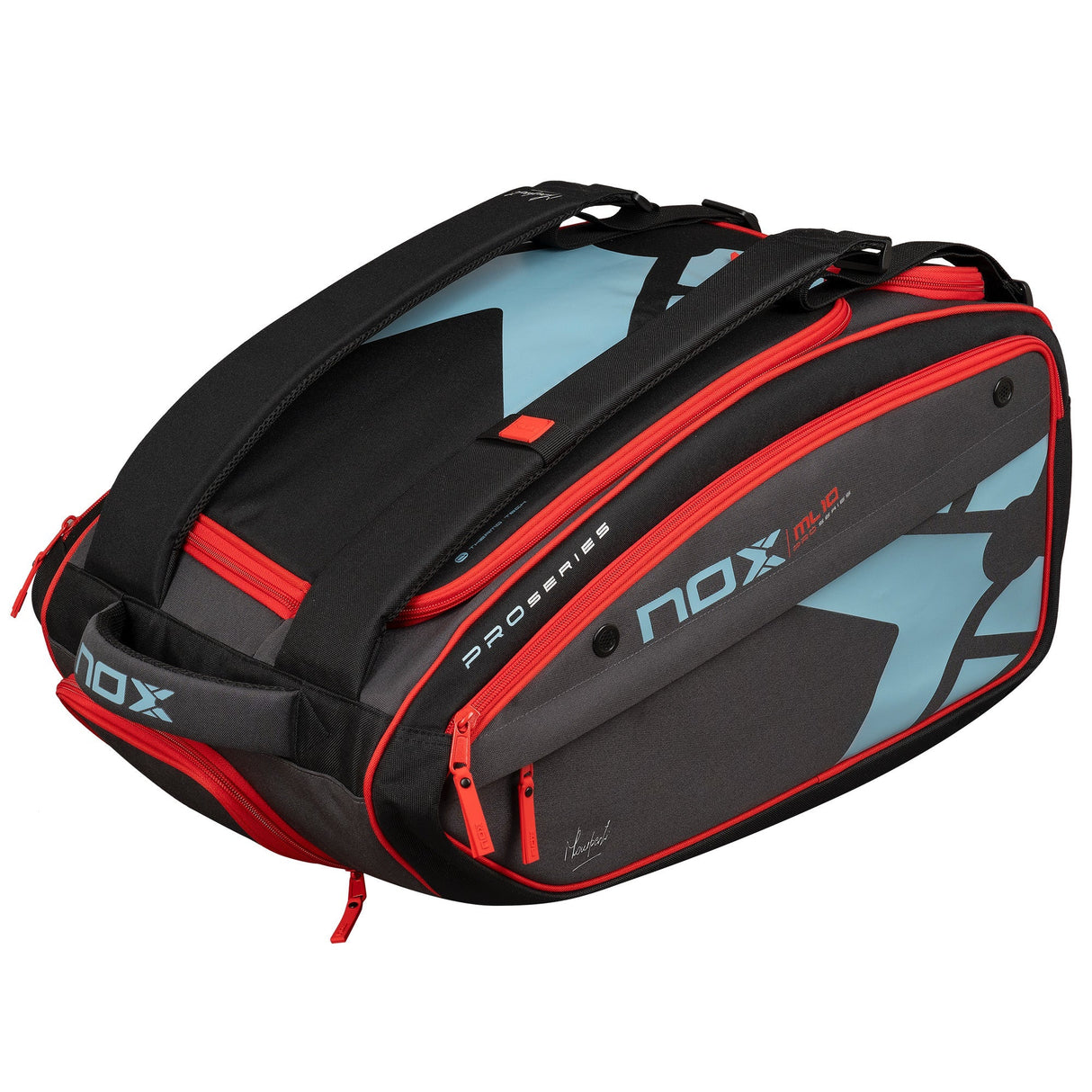 RAQUETEIRA BEACH TENNIS PADEL ML10 XL COMP NOX CINZA E AZUL