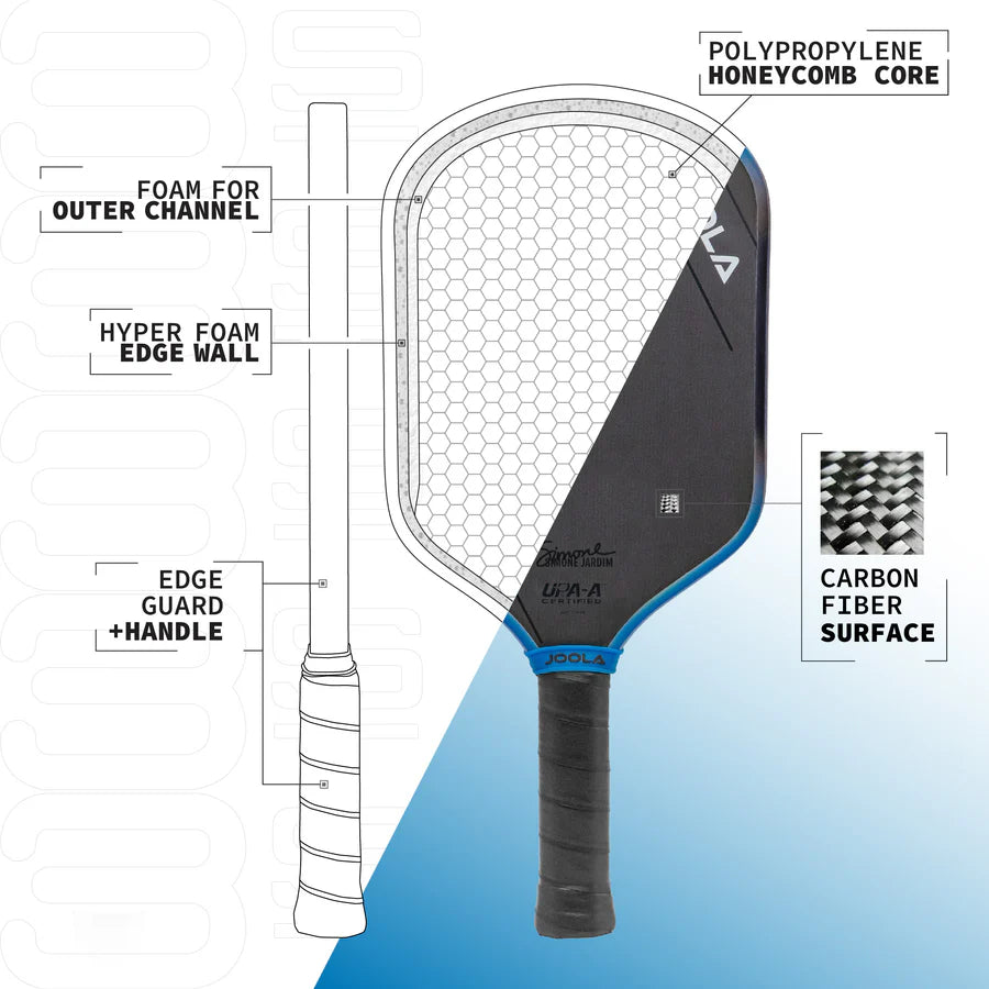 Raquete de Pickleball Joola Hyperion 3S Simone Jardim 16mm
