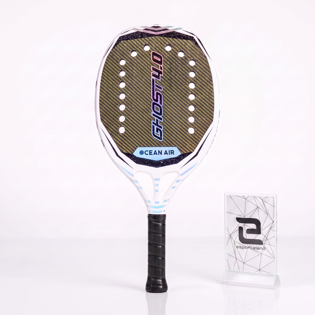 Raquete de Beach Tennis Ocean Air Ghost 4.0 Kevlar e Carbono