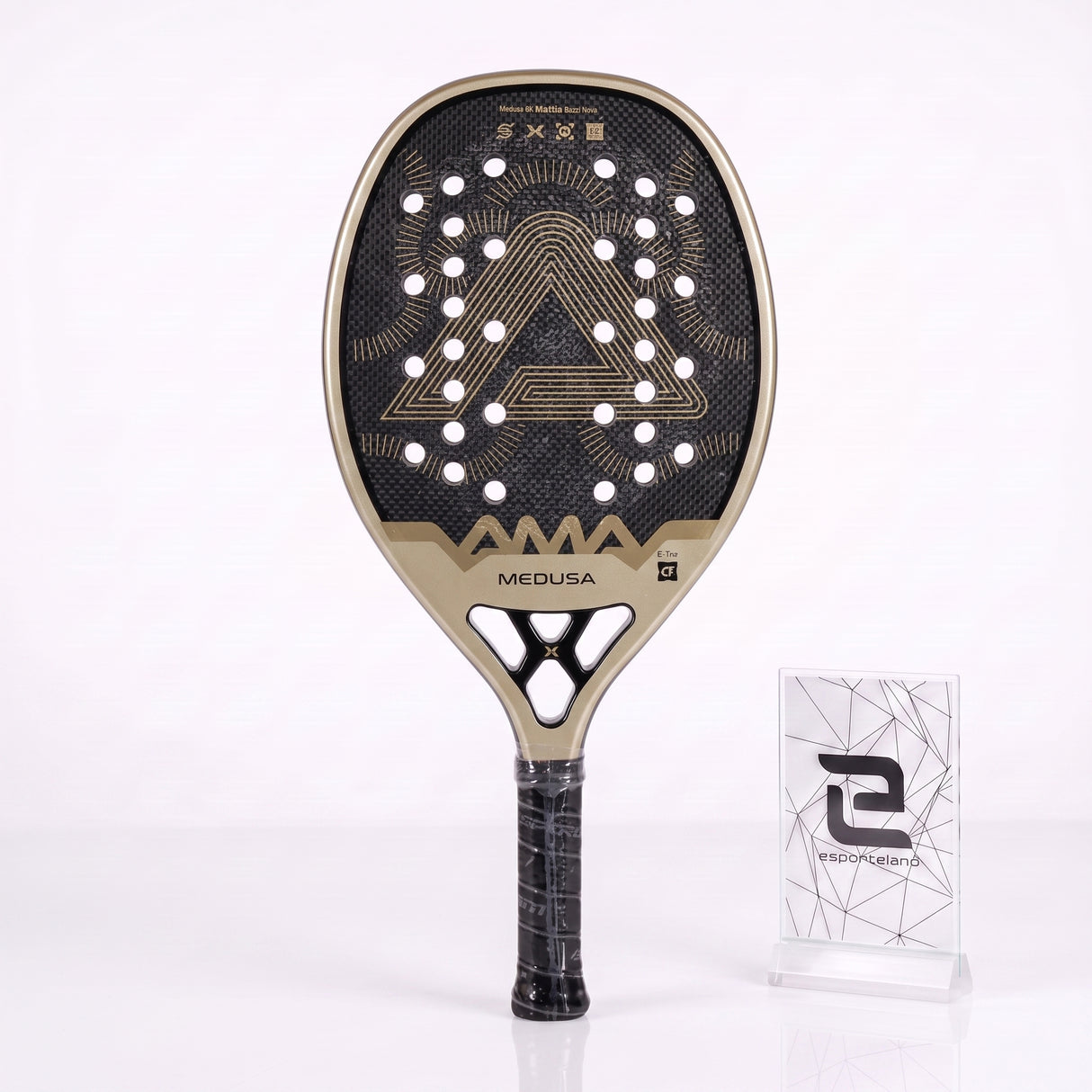 Raquete de Beach Tennis Amasport Medusa 6K Mattia Bazzi Nova