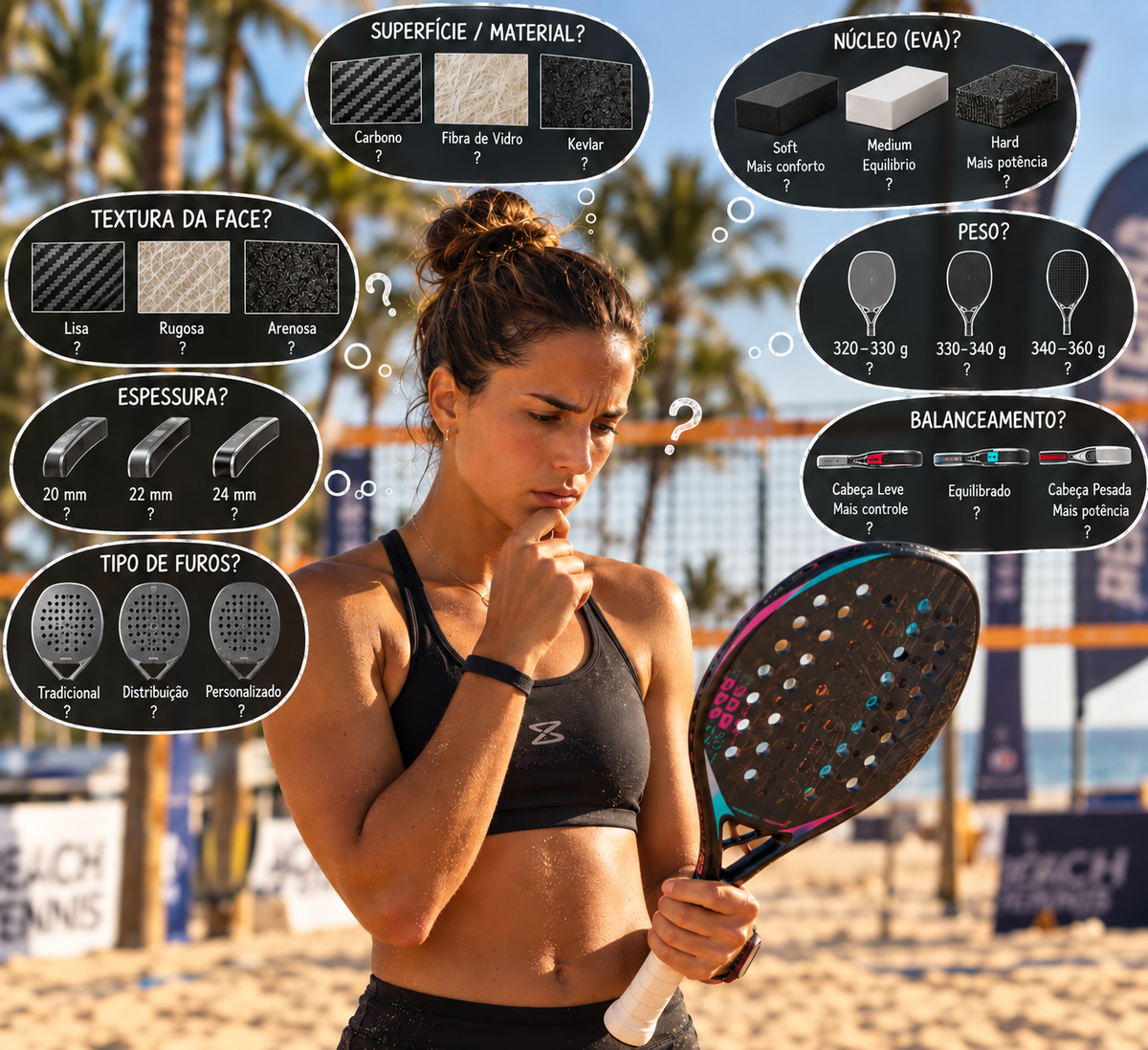 Como escolher raquete de beach tennis: guia por nível e orçamento
