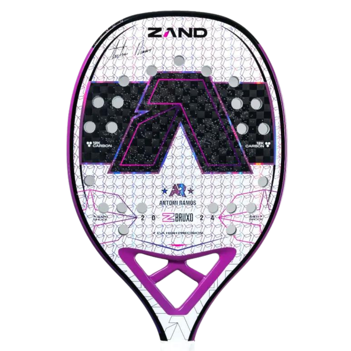 Raquete de Beach Tennis Zand Z Bruxo White Antomi Ramos 2024