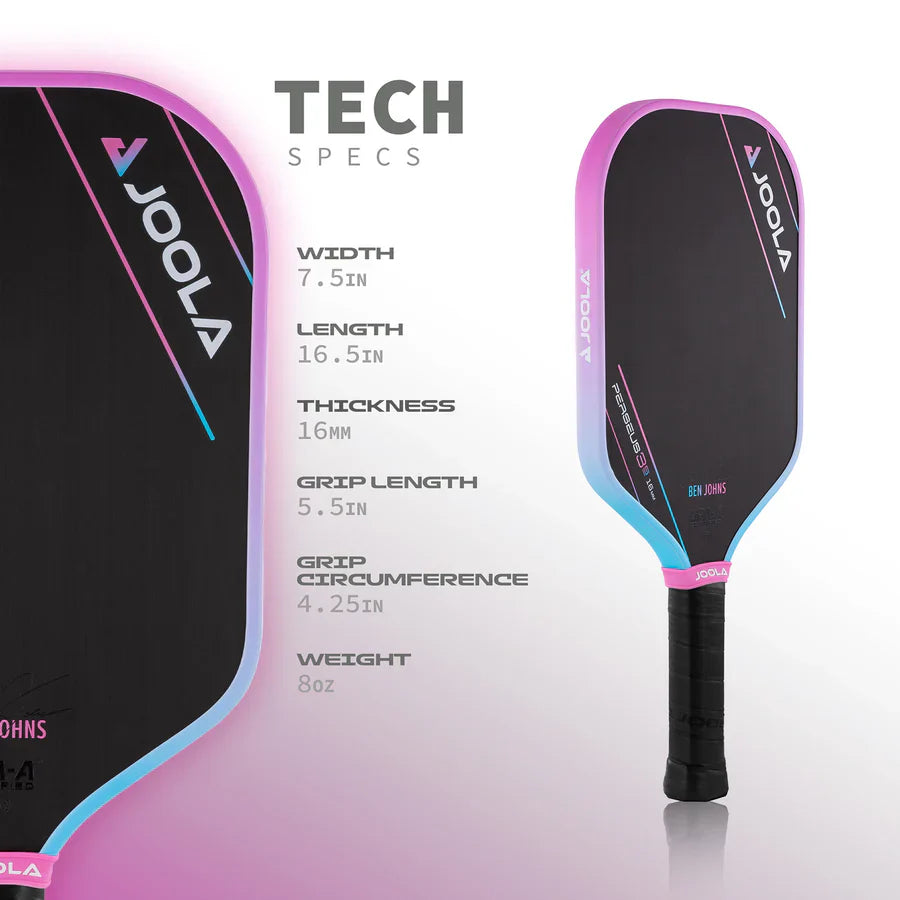 Raquete de Pickleball Joola Perseus Ben Johns 3S 16mm Upaa