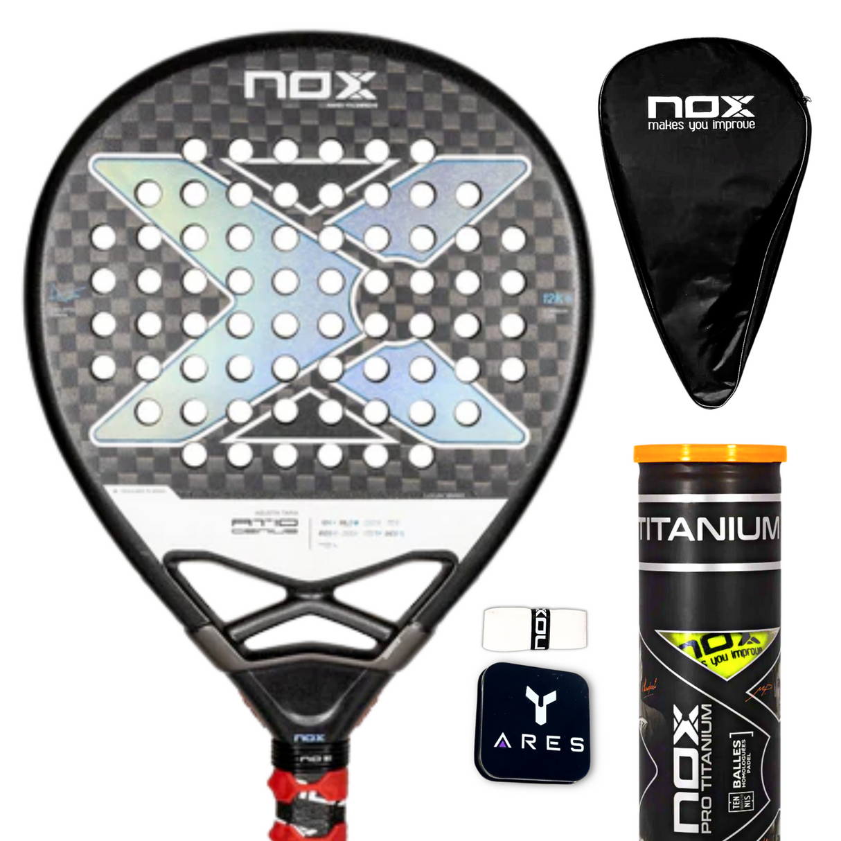 Raquete de Padel AT10 GENIUS 12K 2024 NOX