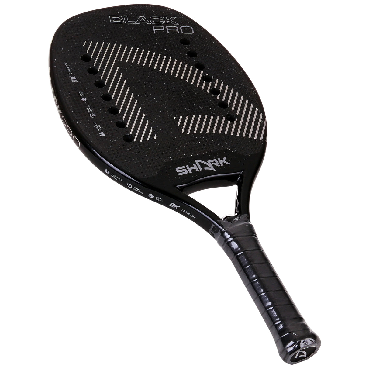 Raquete Beach Tennis Shark Black Pro 2024 Carbono 3k