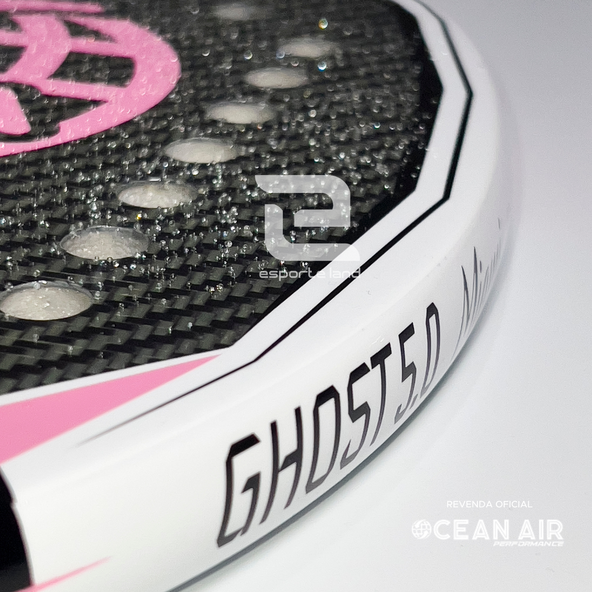 RAQUETE DE BEACH TENNIS OCEAN AIR GHOST 5.0 MIAMI ED KEVLAR