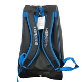 Raqueteira Mochila Heroes Preta com Azul - 2 Raquetes
